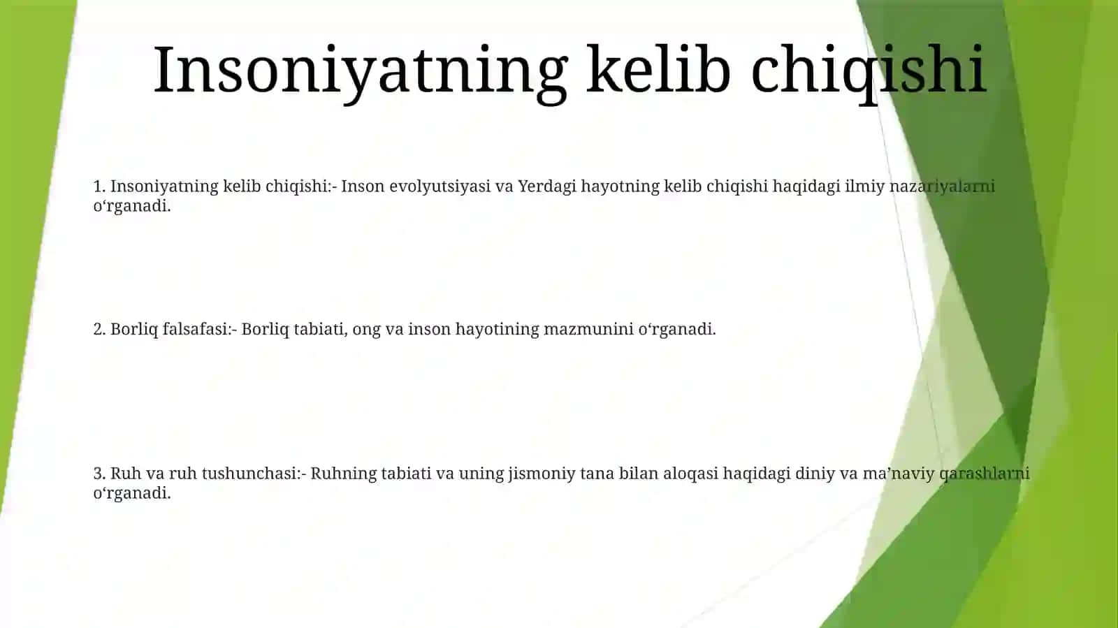 Insoniyat Falsafasi Uning Yaralishi Odam Va Ruh Tòliq Tushunchalari 2