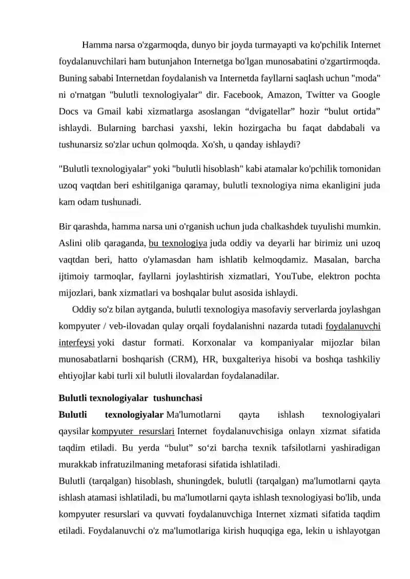 Bulutli texnologiyalar 2