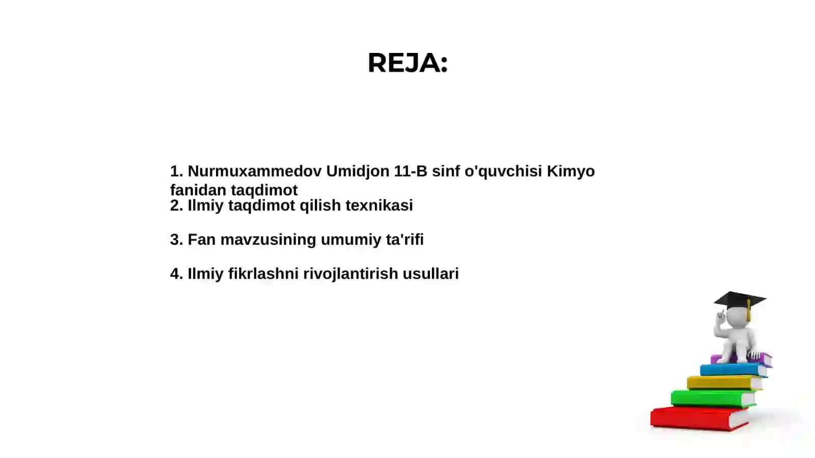 Kimyo fanidan taqdimotlar 2
