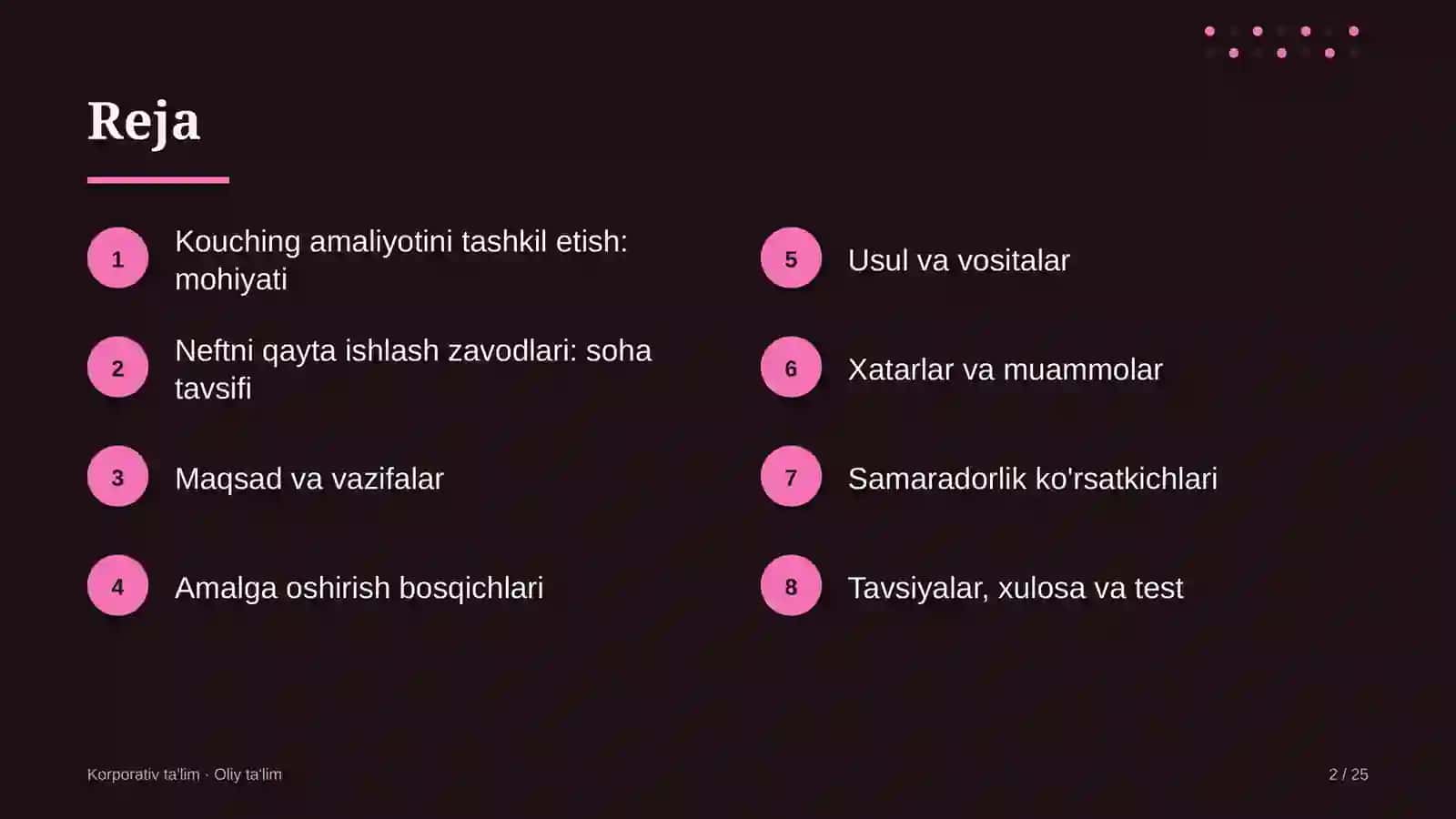 neftni qayta ishlash zavodlarida kouching amaliyotini tashkil etish 4579 2