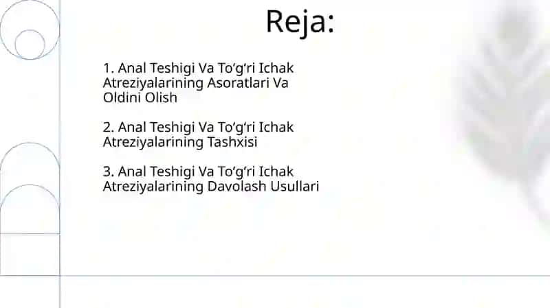 Anal teshigi va toʻgʻri ichak atreziyalari 2