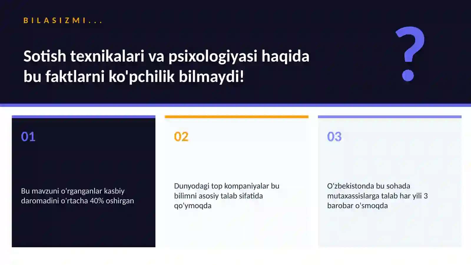 Sotish texnikalari va psixologiyasi 2