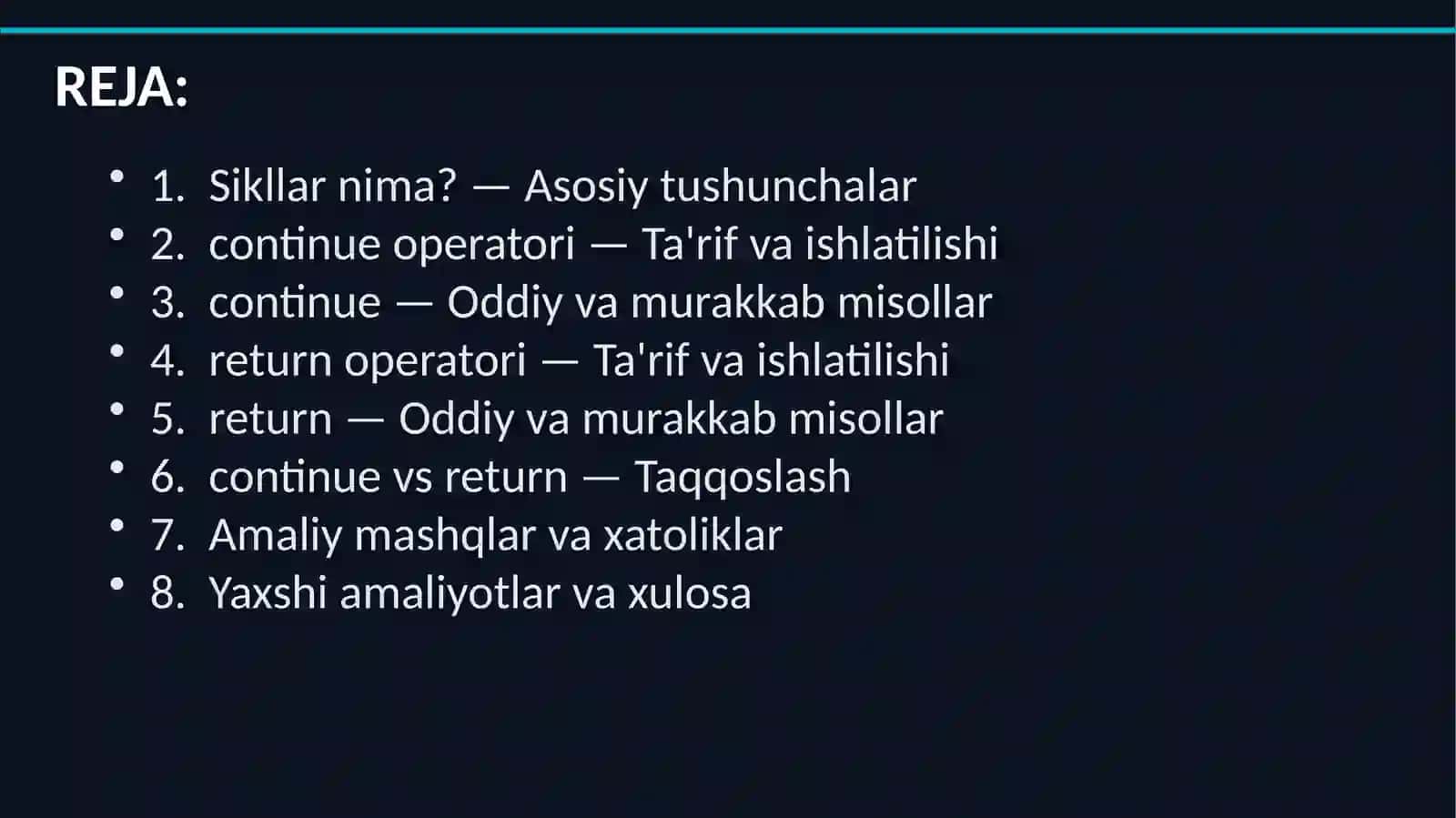 Sikllarichidacontinuevareturnoperatorlaridan 2