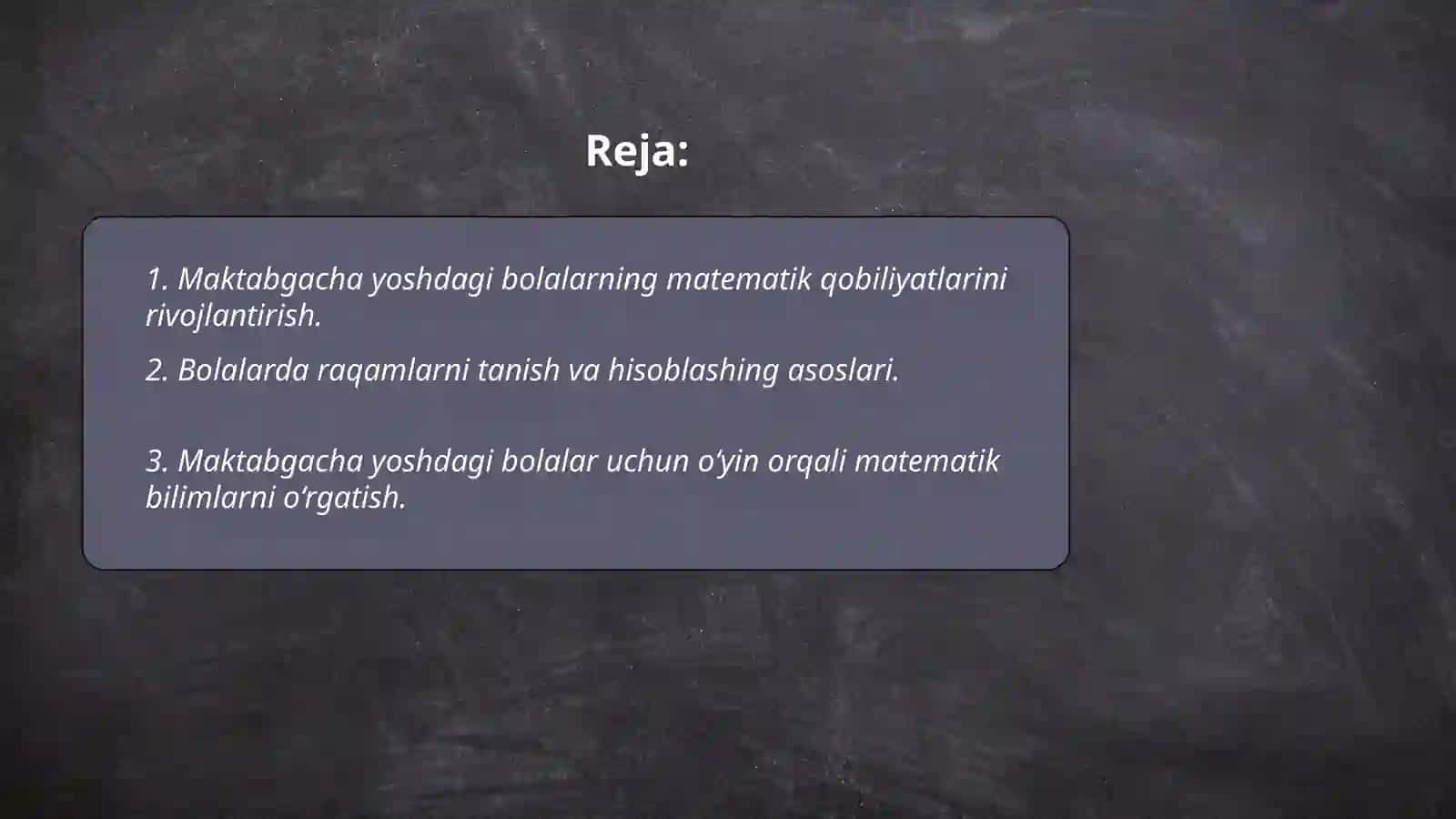 Maktabgacha yoshdagi bolalarni har tamonlama rivojlantirishda va ularni maktabga tayyorlashda matematik bilimlarning o‘rni 2