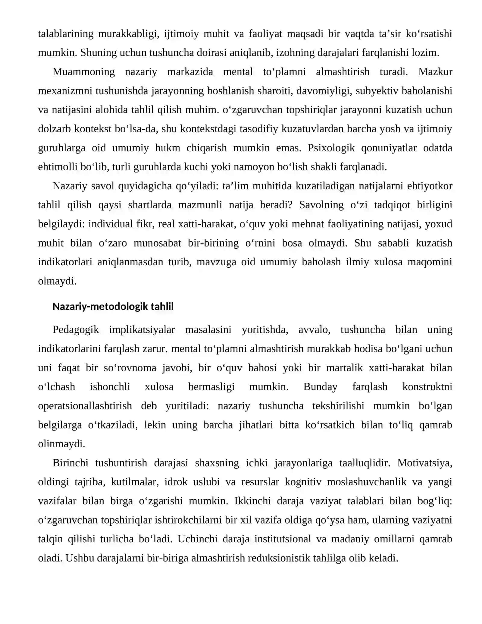 KOGNITIV MOSLASHUVCHANLIK VA YANGI VAZIFALARNING TA’LIM JARAYONIDAGI KO‘RINISHLARI 2