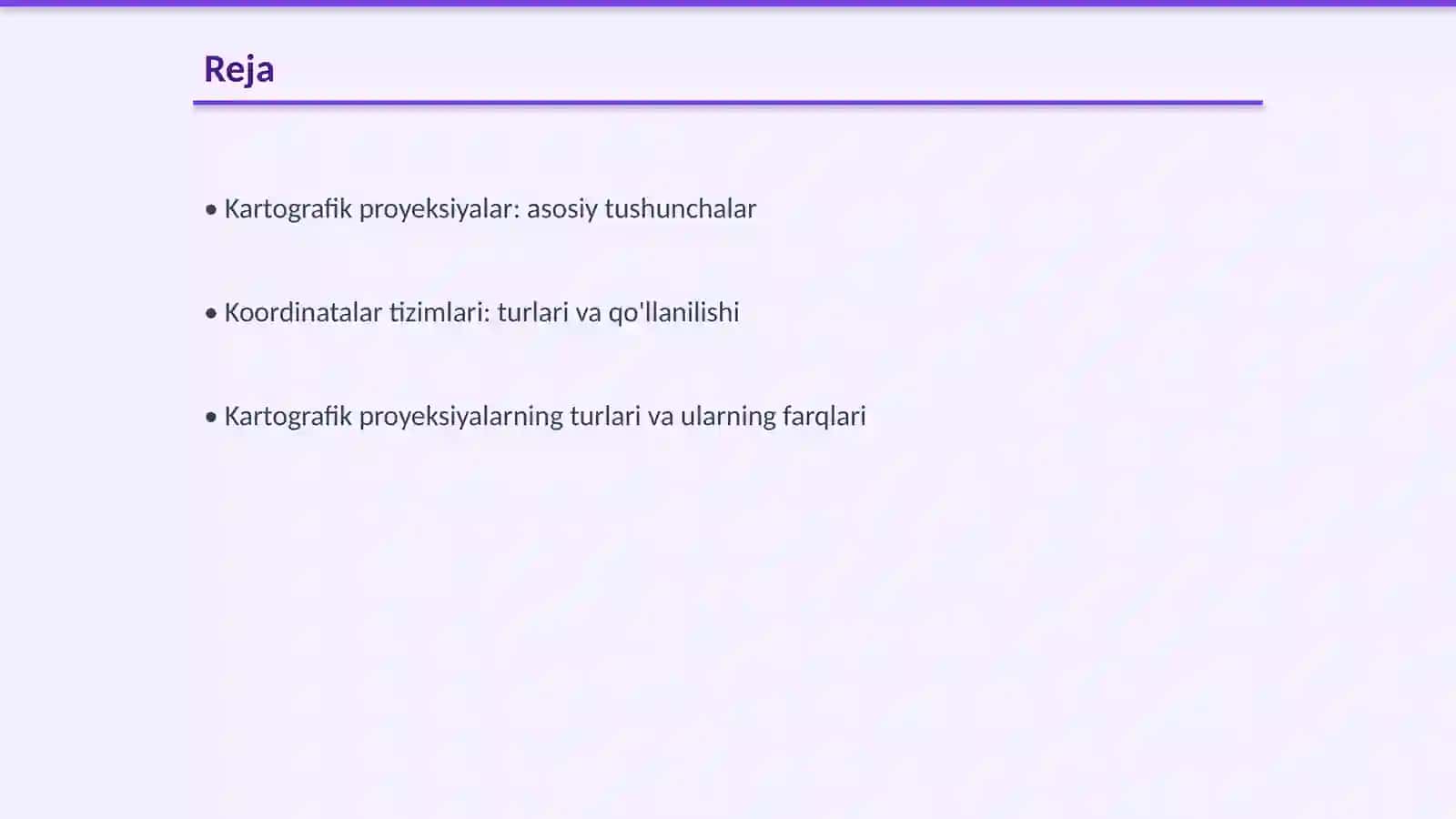 Kartografik proyeksiyalar va koordinatalar tizimlari 2