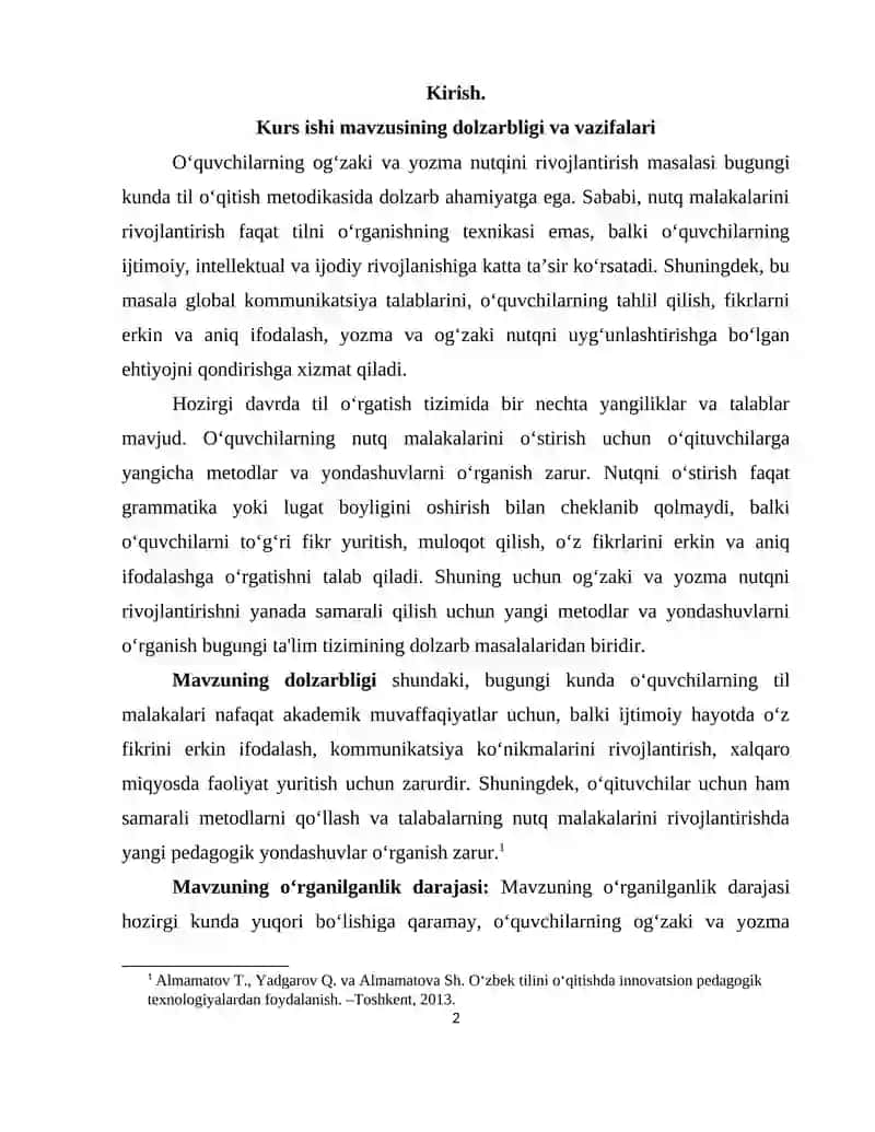 O‘quvchilarning og‘zaki va yozma nutqini o‘stirishning samarali usullari 2