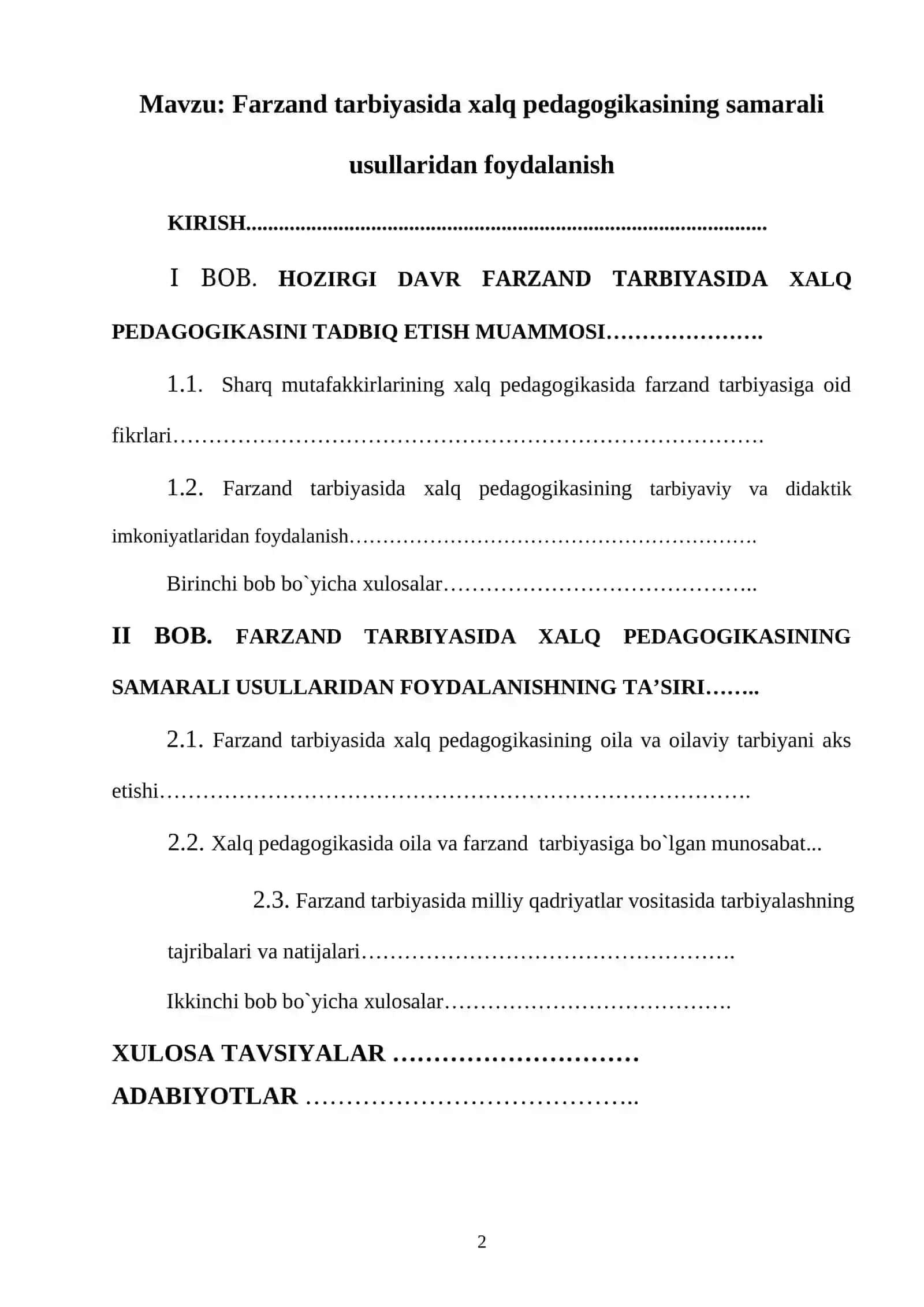 Farzand tarbiyasida xalq pedagogikasining samarali usullaridan foydalanish 2
