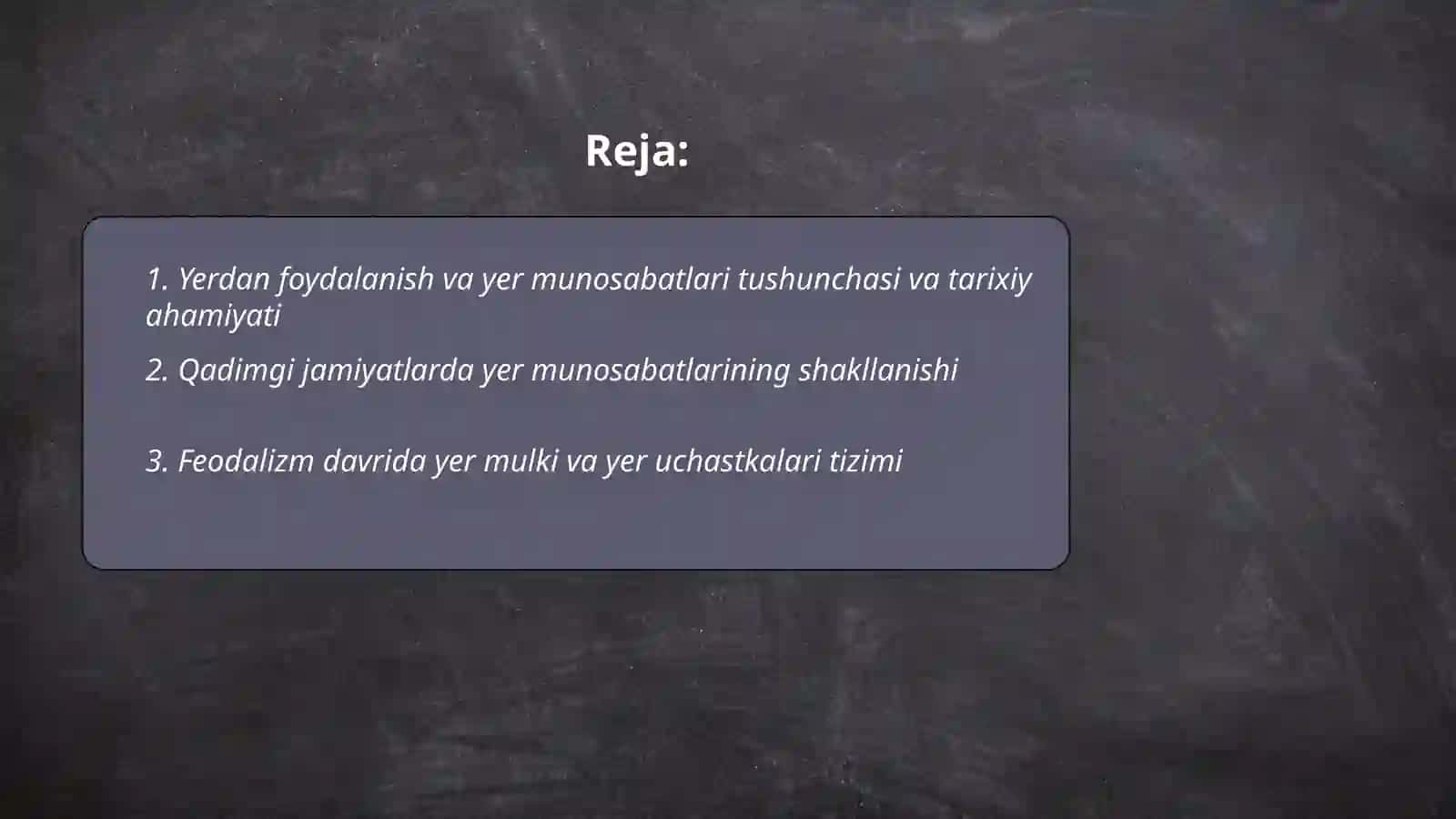 Yerdan foydalanish va yer munosabatlarining tarixiy shakllanishi 2