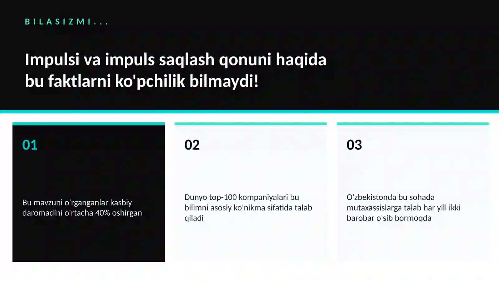 Impulsi va impuls saqlash qonuni 2
