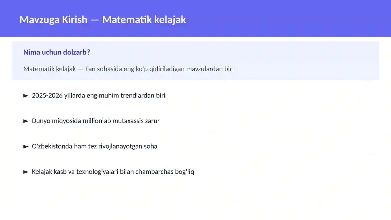 Matematik kelajak 2