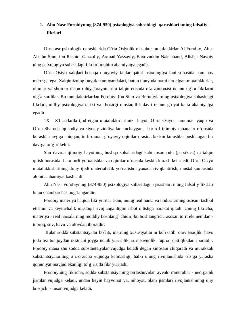 Sharq mutaffakkirlarining psiхоlоgik qarashlari 2