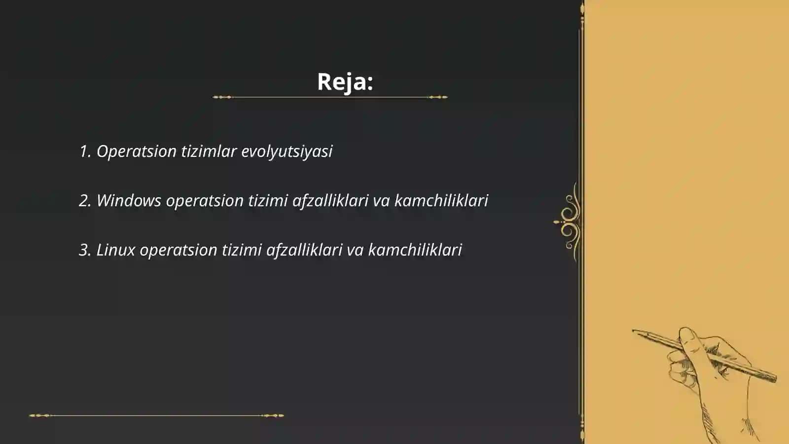 Zamonaviy operatsion tizimlarning qiyosiy tahlili 2