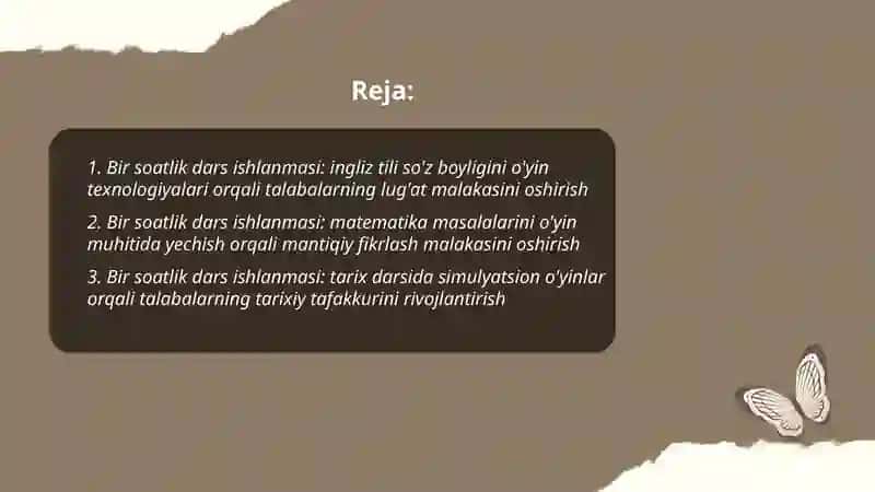 Bir soatlik dars ishlanmasi 2
