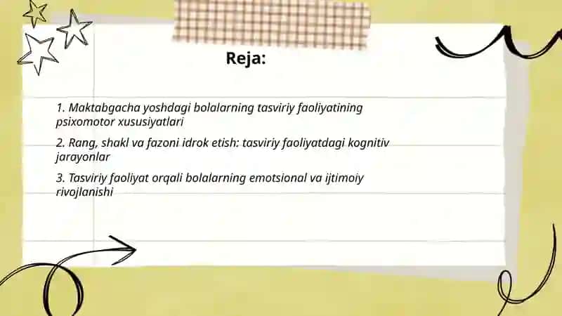 Maktabgacha yoshdagi bolalarning tasviriy faoliyatning oʻziga xos xususiyatlari 2
