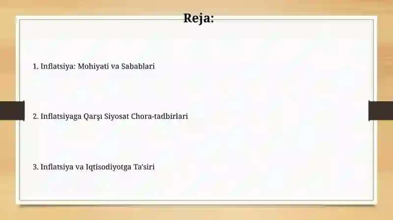 Inflyatsiya va inflyatsiyaga qarshi siyosat 2