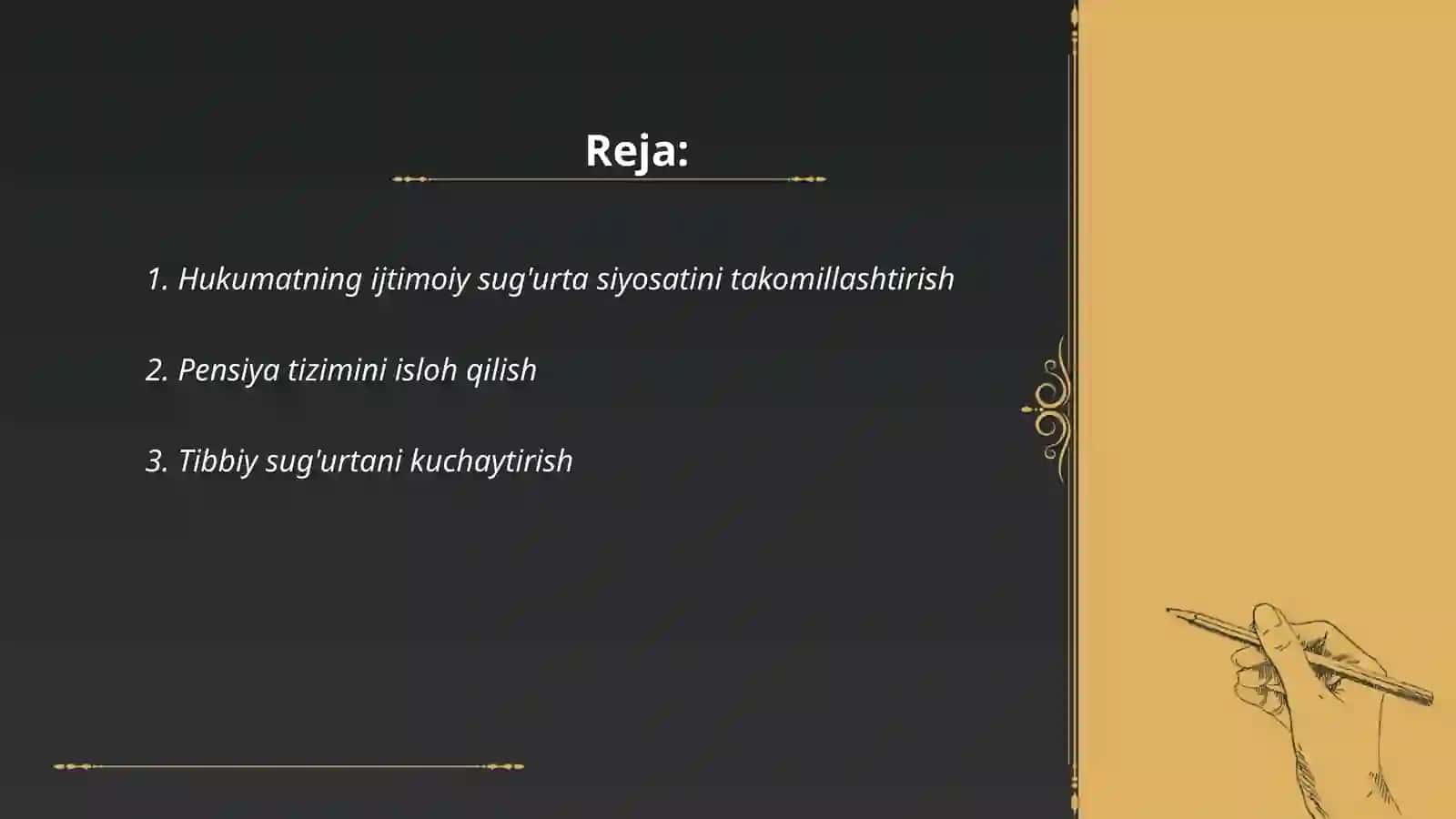 O’zbekistonda ijtimoiy sug'urtani isloh qilishning asosiy yo'nalishlari 2