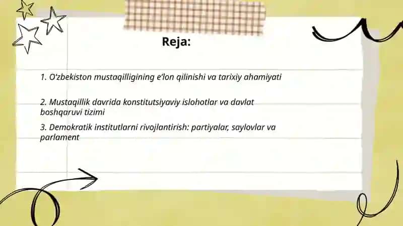 Oʻzbekiston mustaqillik demokratik taraqqiyoti. Milliy Gʻoya konsepsiyasining asosiy yoʻnalishlari 2