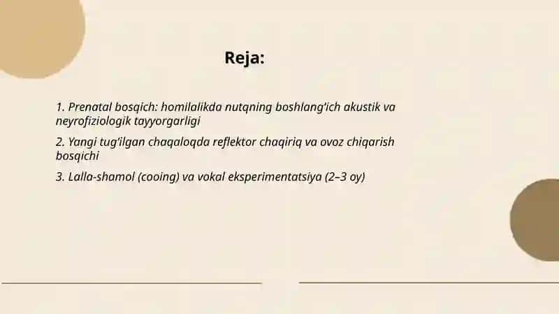 Nutqning ontogenezda shakllanish bosqichlari 2
