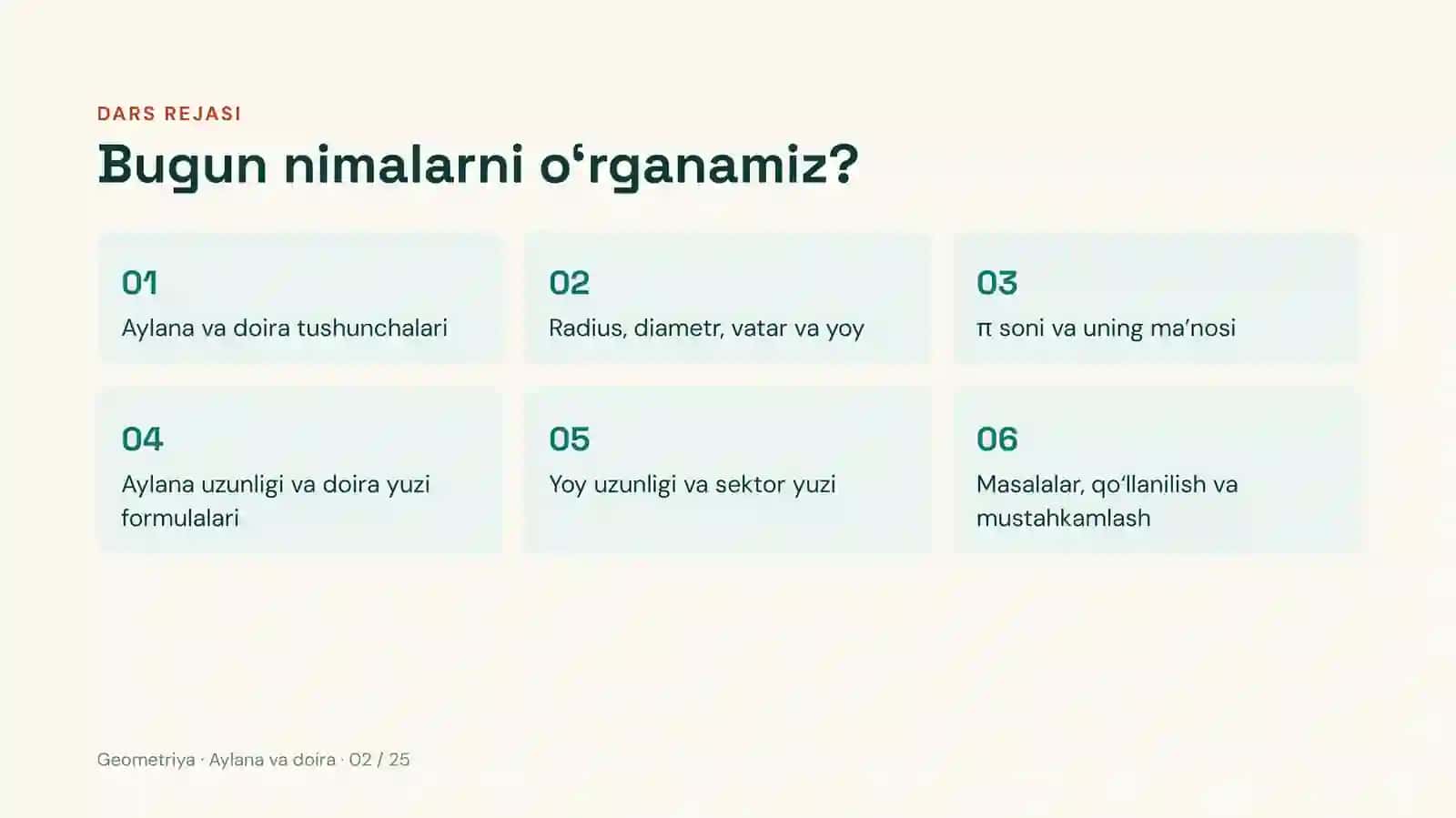 Aylana va doira 2