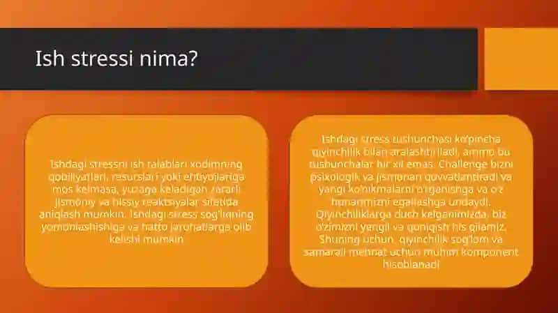 Ishdagi Stress 2