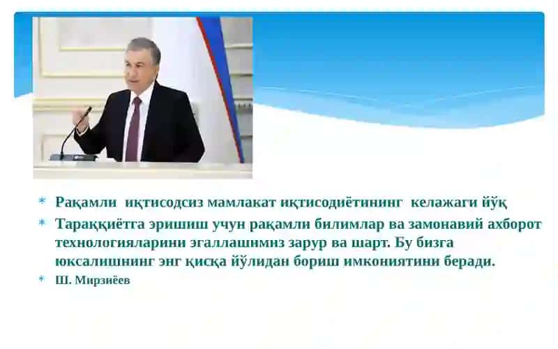 RAQAMLI O‘ZBEKISTON — 2030 2