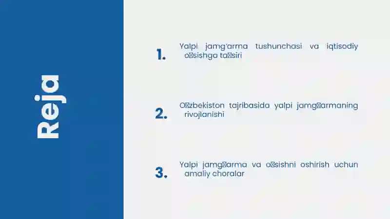 "Yalpi jamg‘arma va uning iqtisodiy o‘sishga ta’siri: O‘zbekiston tajribasi" mavzusi 2