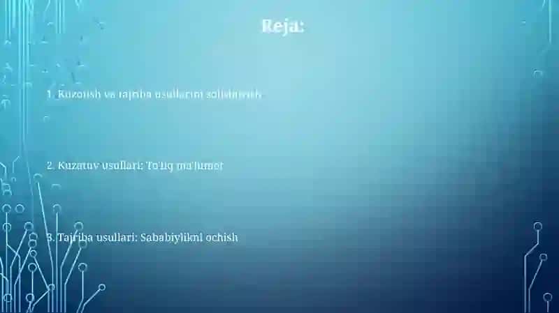 Kuzatish metodi va uning afzalliklari 2