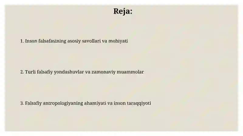 Inson falsafasi (falsafiy antrapologiya) 2