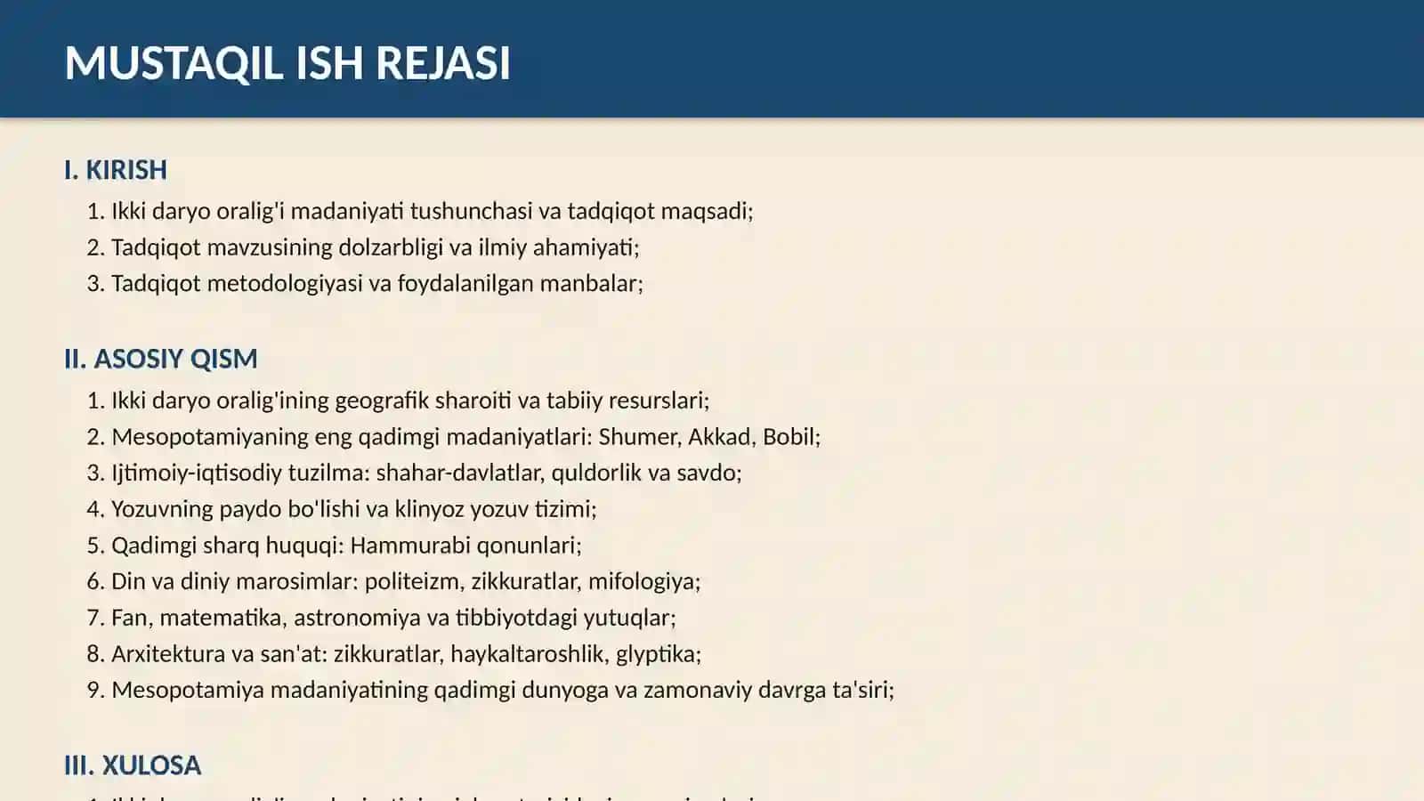 Ikki daryo oraligʻi madaniyati(Mesopotamiya) 2
