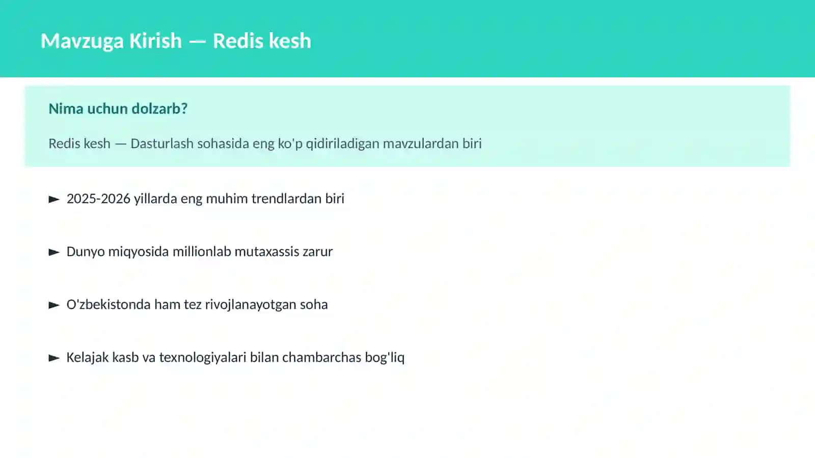 Redis kesh 2