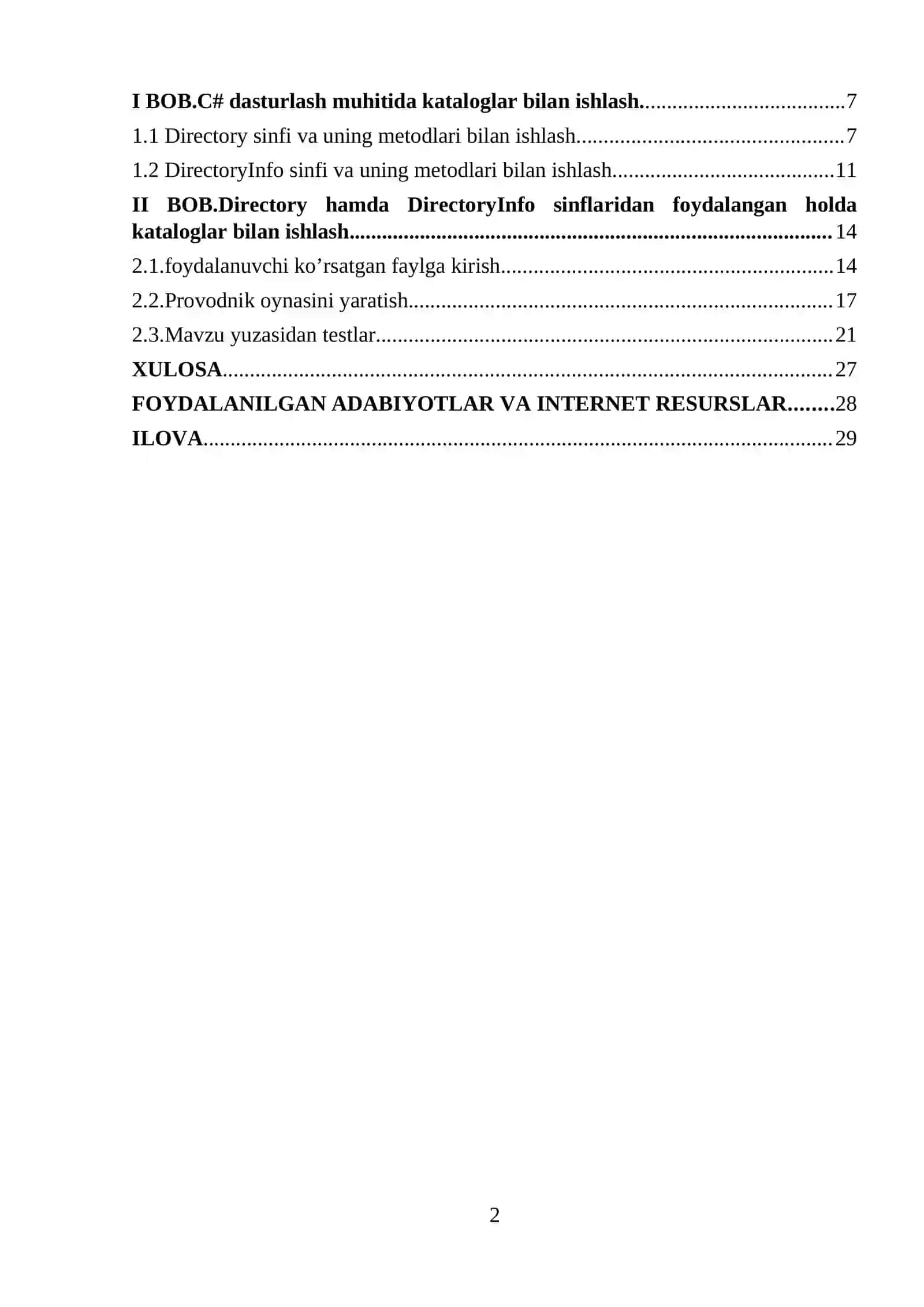 Fayllar bilan ishlash metodlari 2