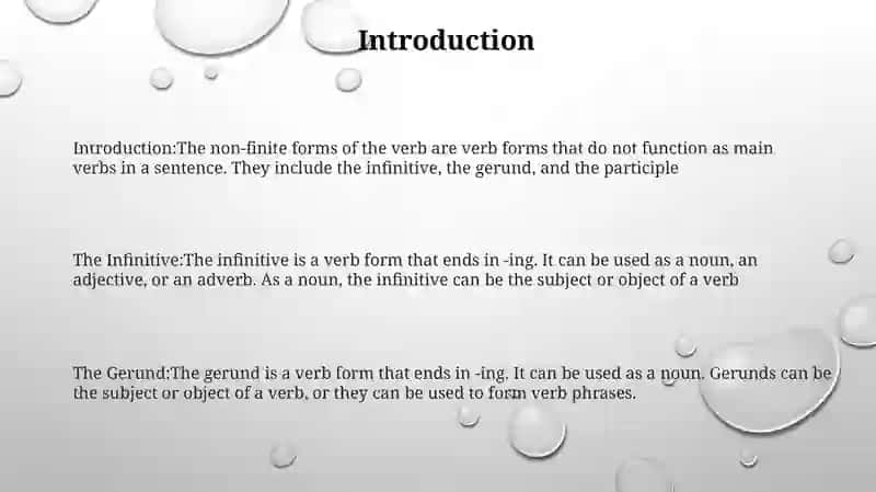 The Non-Finite Forms Of The Verb 2