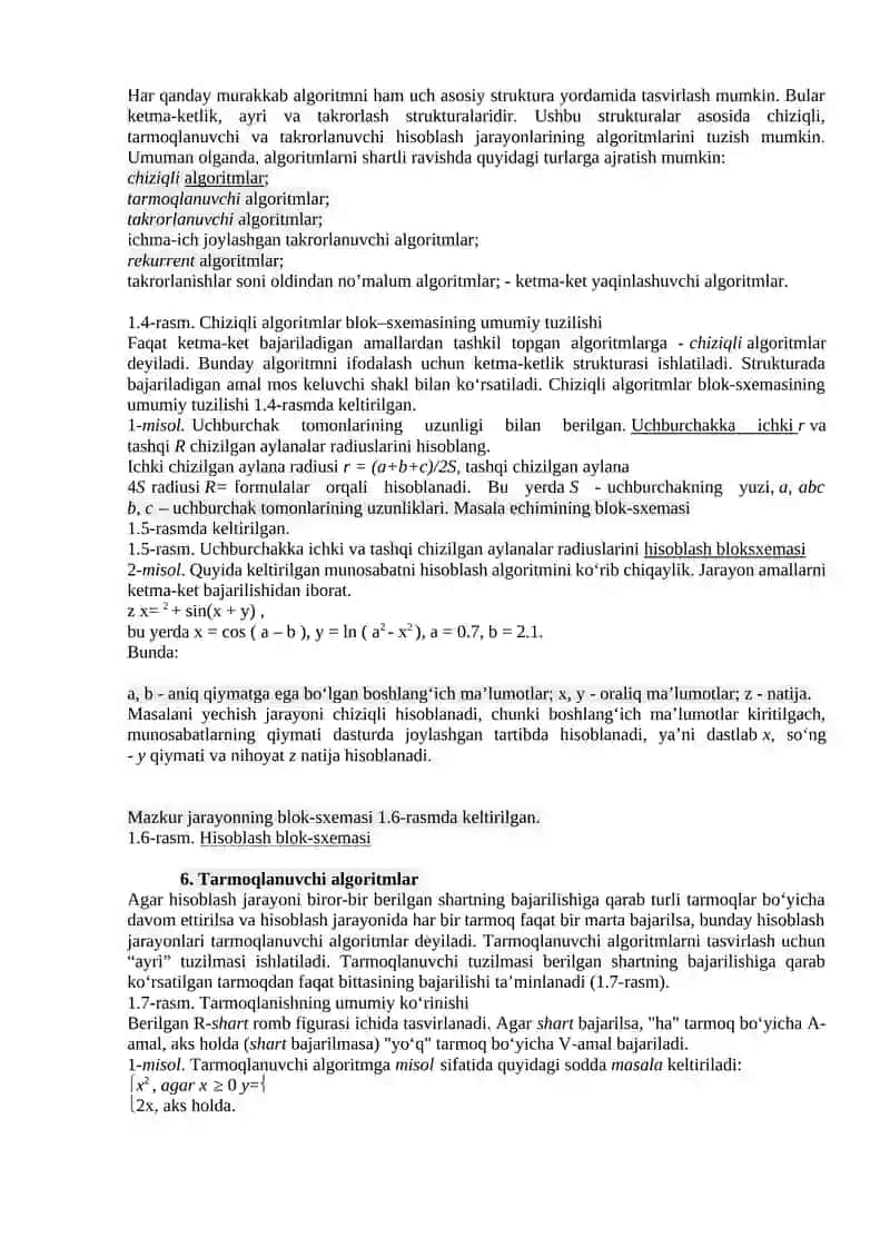 Chiziqli algoritmlar 2