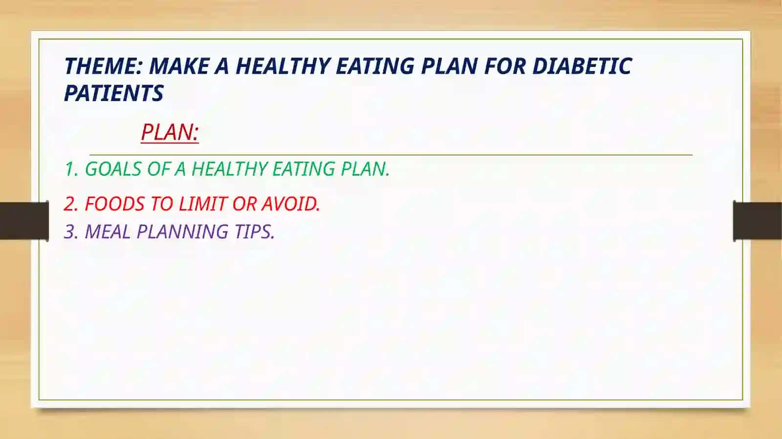 MAKE A HEALTHY EATING PLAN FOR DIABETIC PATIENTS 2