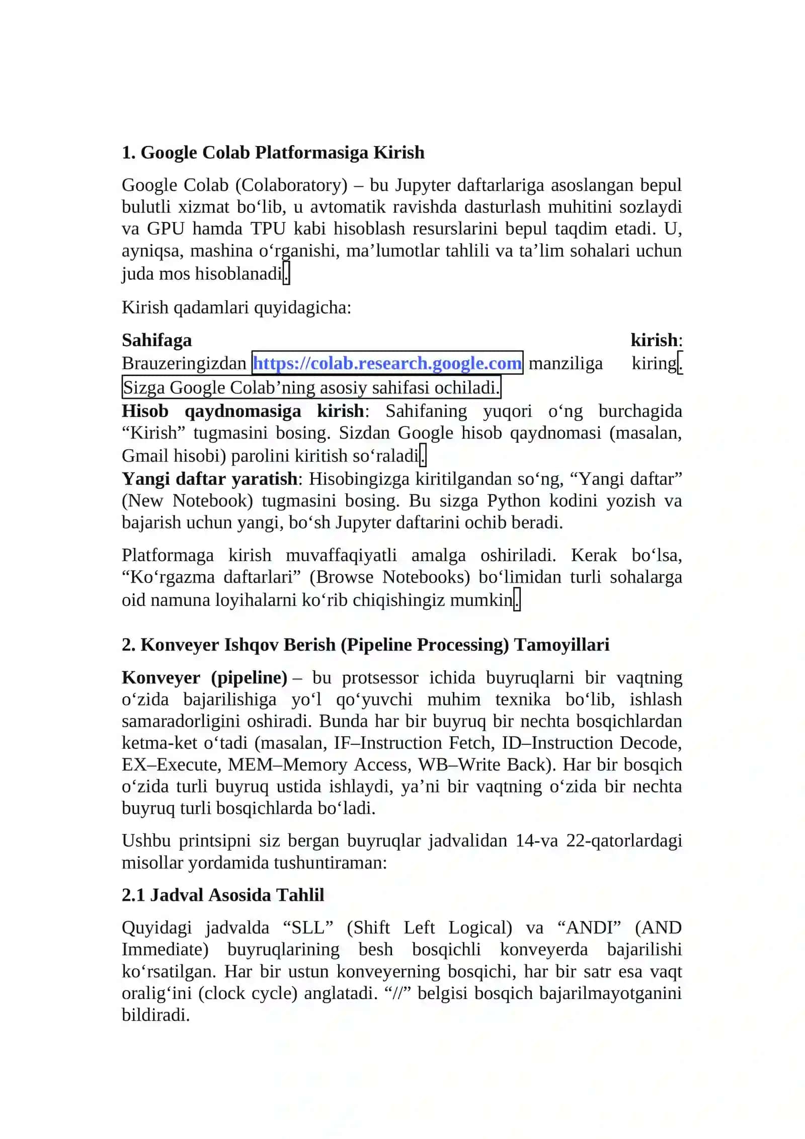 Parallel kompyuter arxitekturasi va dasturlash 2