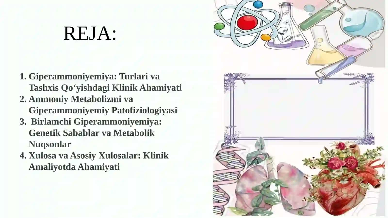 Giperammoniyemiya: Turlari va Tashxis Qo‘yishdagi Klinik Ahamiyati 2