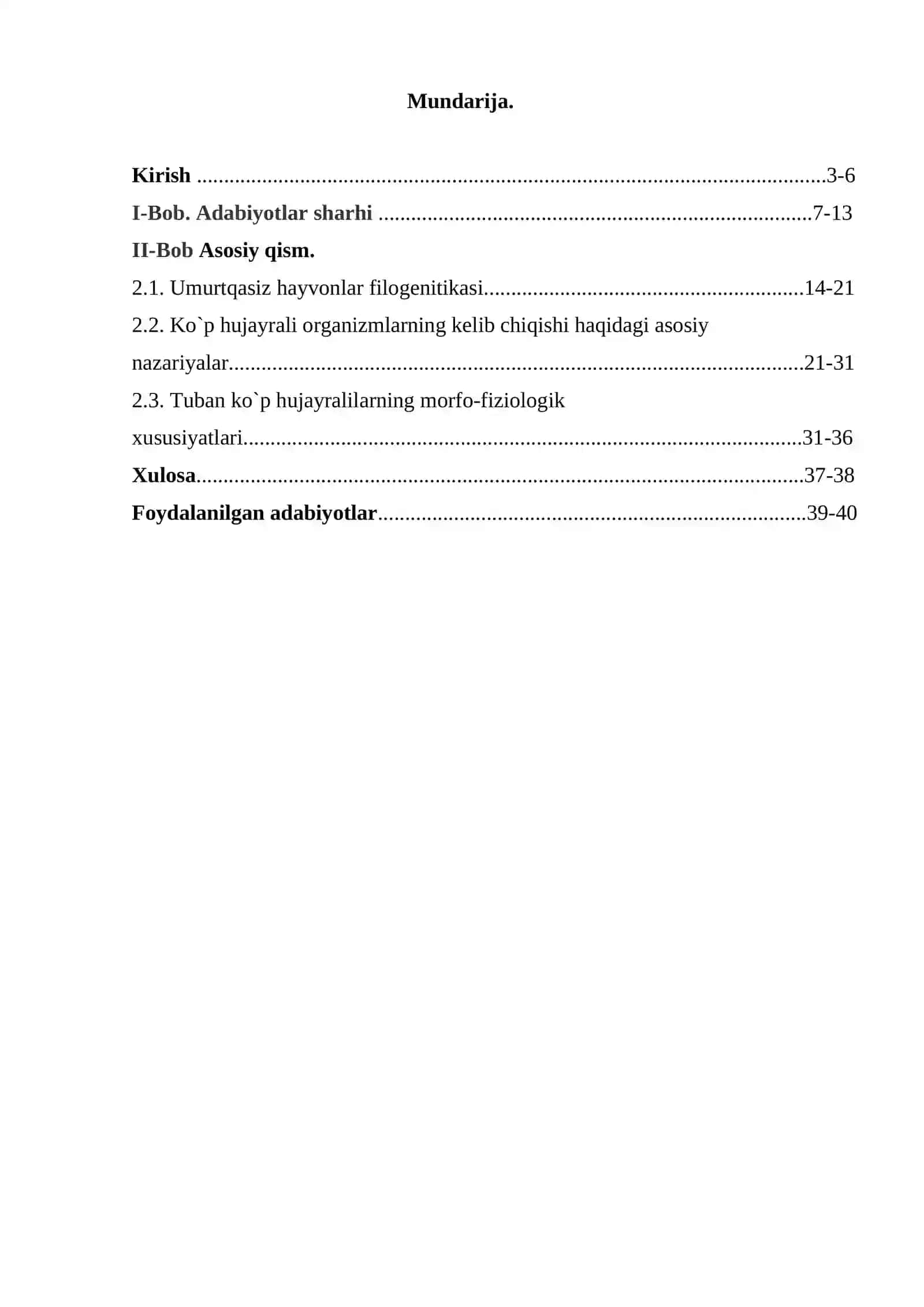 Umurtqasiz hayvonlar filogenetikasi 2