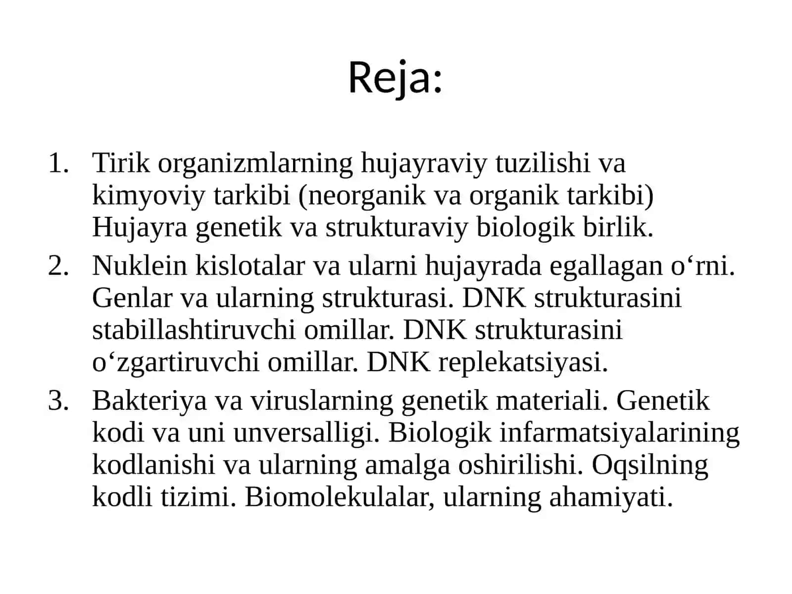 Hayotning molekulya rasoslari 2