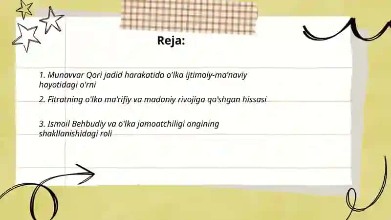 Munavvar Qori jadid harakatida o'lka ijtimoiy-ma'naviy hayotidagi o'rni 2