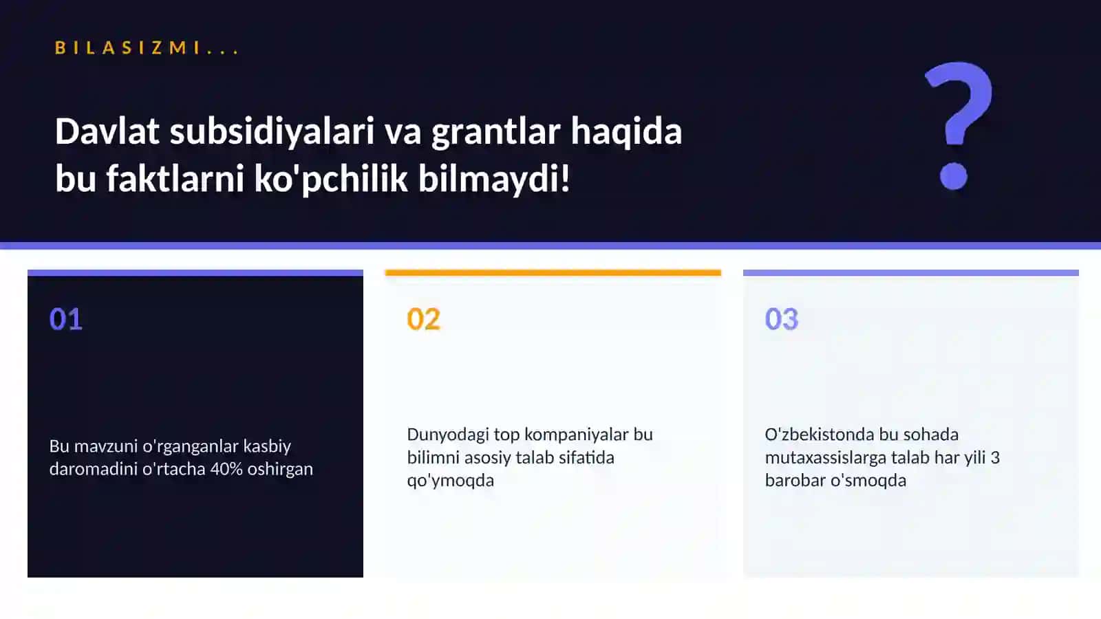 Davlat subsidiyalari va grantlar 2