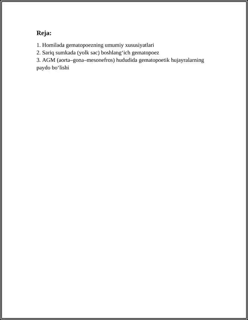 HOMILADA GEMATOPOEZNING XUSUSIYATLARI 2