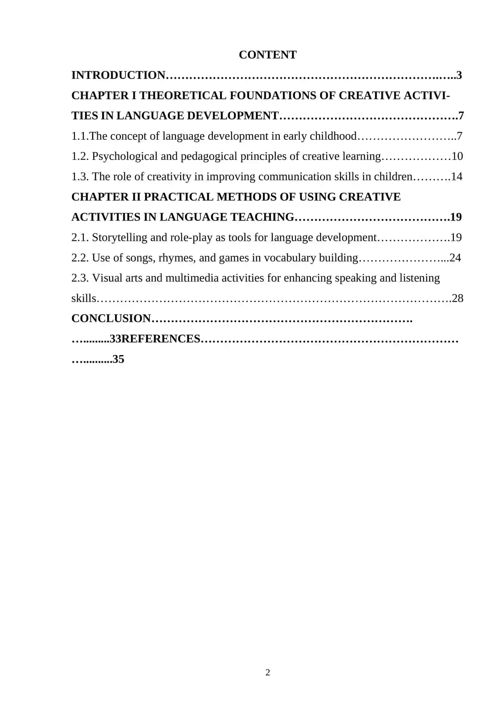 Creative activities for enhancing language development in children 2