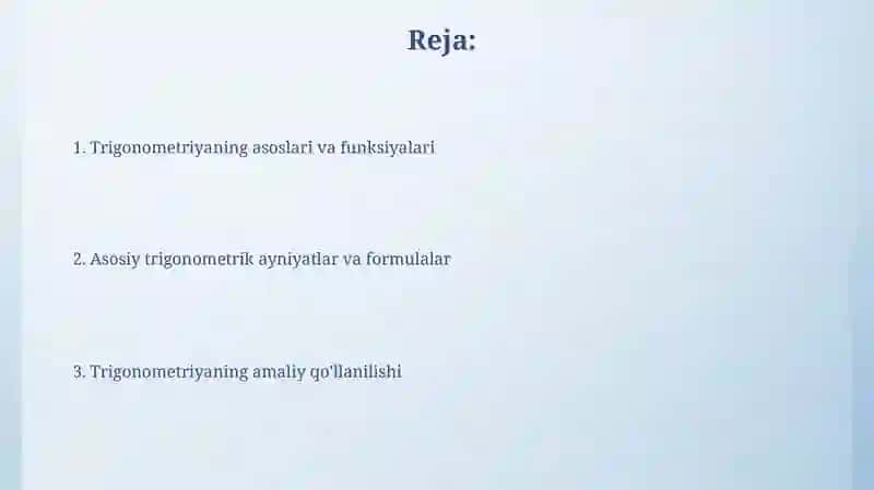 Trigonometriya 2