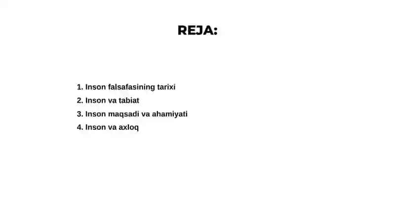 Inson falsafasi 2