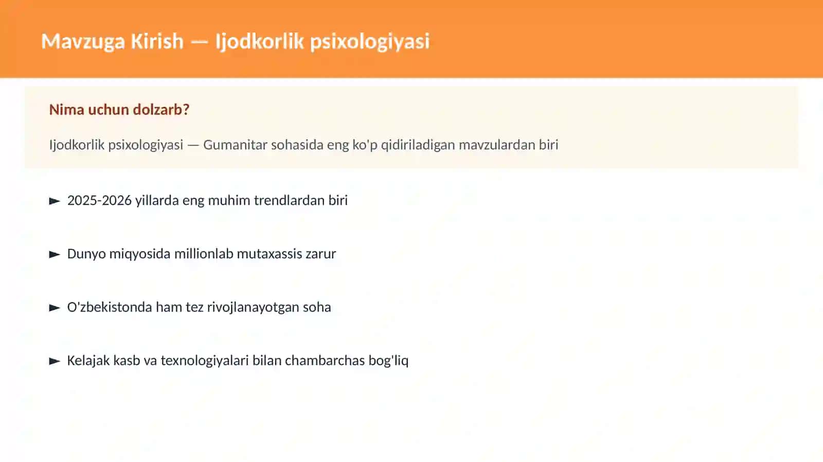 Ijodkorlik psixologiyasi 2