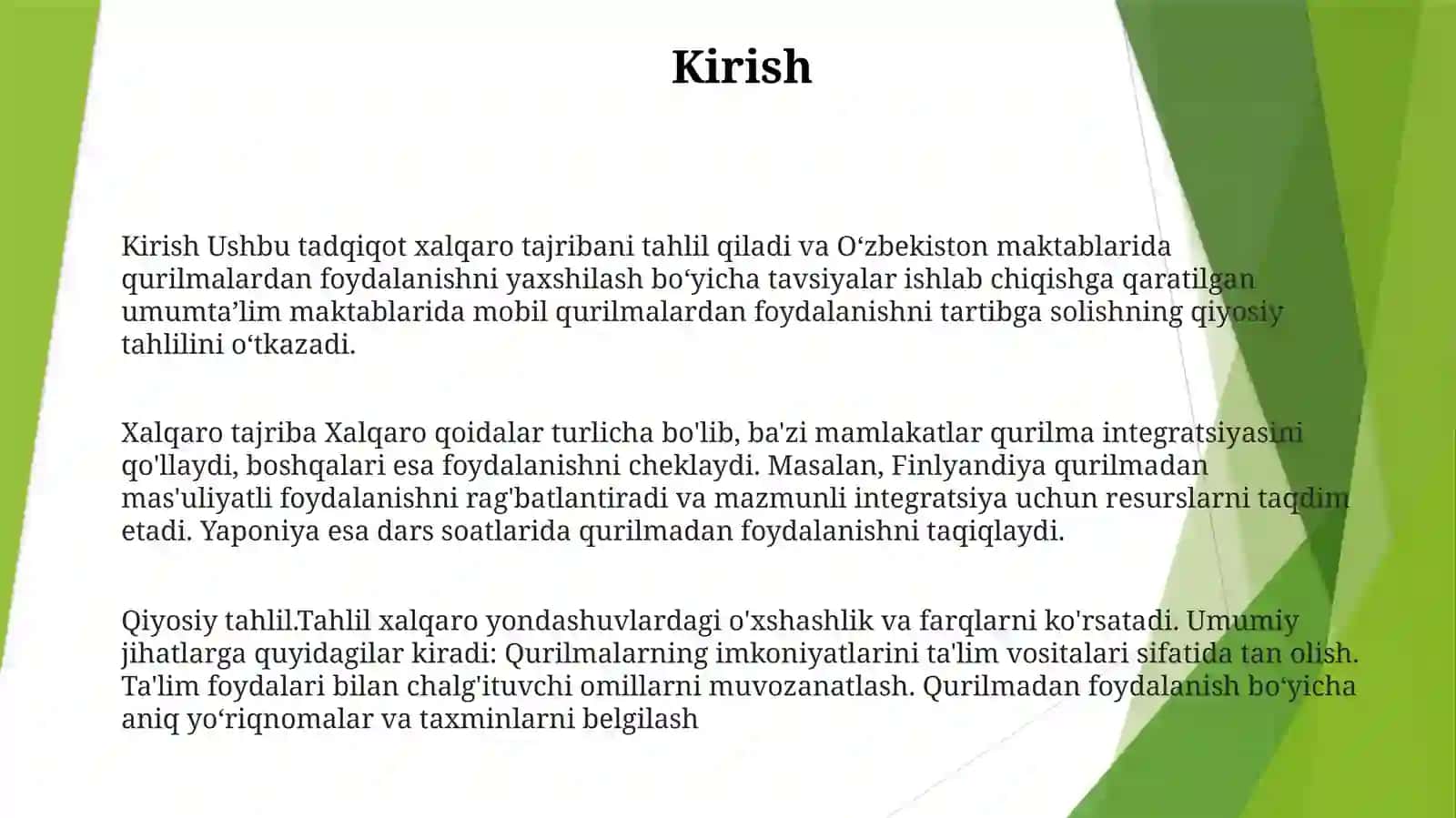 O‘Quvchilarning Mobil Aloqa Vositalaridan Foydalanishni Tartibli Va Samarali Tashkil Etishda Xorij Tajribasi VaQiyosiyTahlil 2