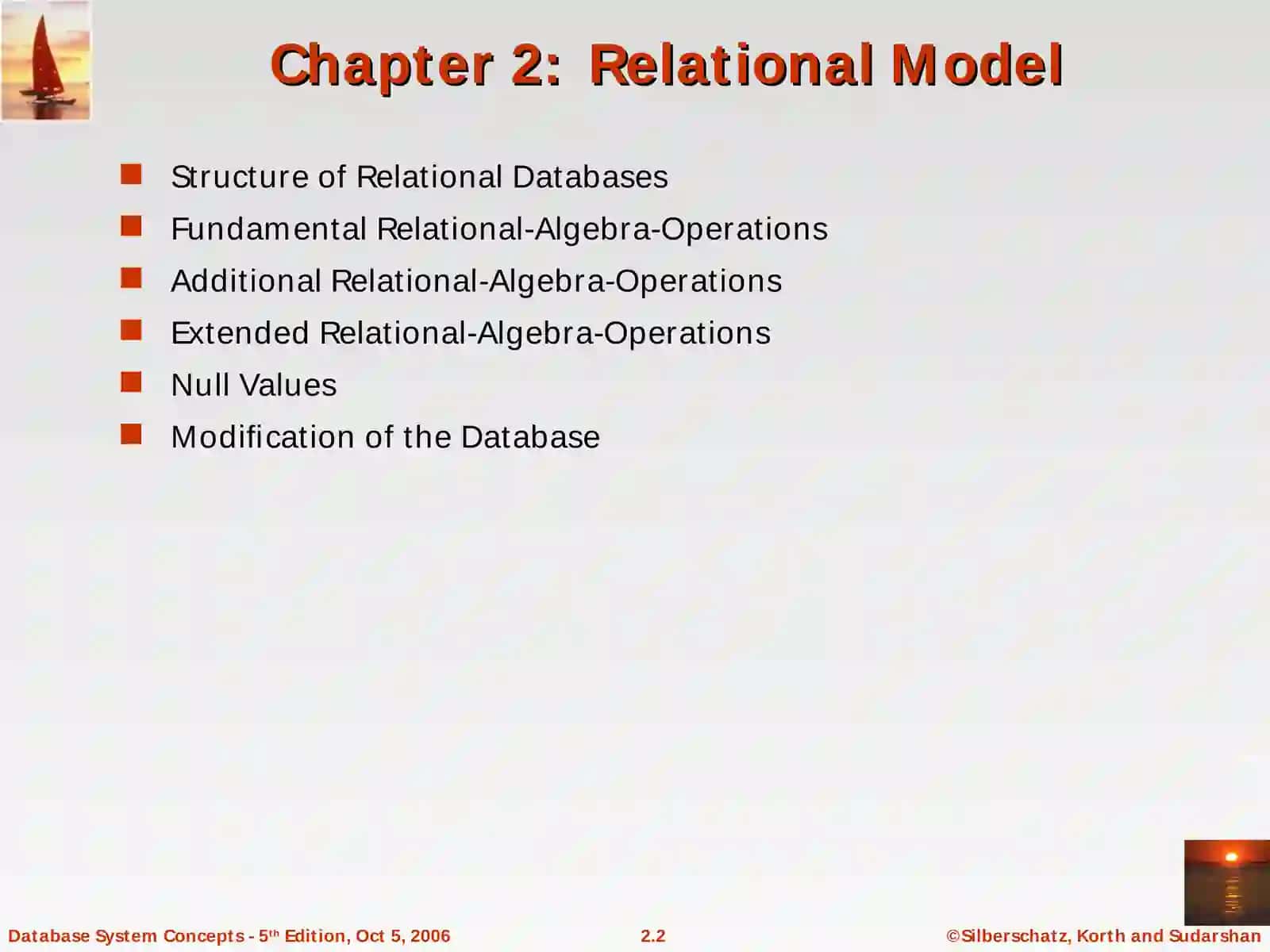Chapter 2: Relational Model 2