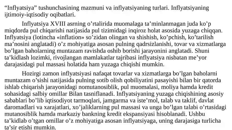 6-mavzu.Inflyatsiyavaungaqarshi kurashishyo’llari.-4soat 2
