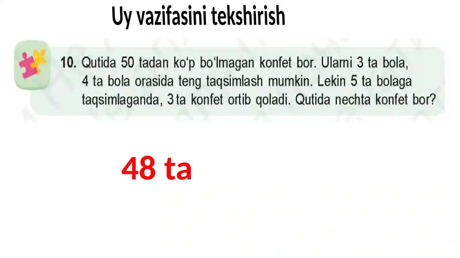 Sonli nur va shkala. 4-sinf matematika fanidan dars ishlanma 2